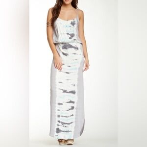 Young Fabulous & Broke Tie-Dye Side Slit Maxi Sun Dress Medium